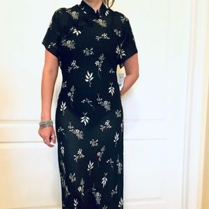 Vintage Sheer Cheongsam Dress with tags